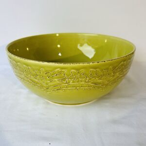 Pier 1 Imports "Lacey" Serving Bowl Green DISCONTINUED Made in Portugal